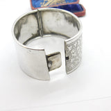 Victorian Sterling Silver Ivy Leaf Cuff Bangle Bracelet c1880 Aesthetic Movement