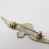WWII-era Sterling Silver & Enamel RAF Wings Sweetheart Brooch Antique c1940