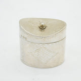 Victorian Sterling Silver Floral Decorated Peppermint Box Antique 1891 London