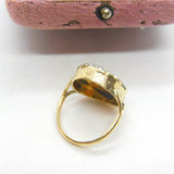 Georgian Early 15ct Yellow Gold, Seed Pearl & Sardonyx Intaglio Seal Ring c1790