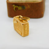 Italian Travel Bag Suitcase 18ct Yellow Gold Charm or Pendant Vintage c1970