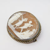 Victorian Sterling Silver Regency Dancing Party Scene Cameo Antique c1840