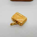 Italian Travel Bag Suitcase 18ct Yellow Gold Charm or Pendant Vintage c1970