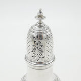 Large George II Early Sterling Silver Muffineer Caster London 1743 Antique