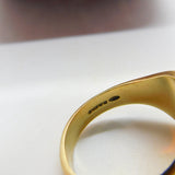 Large 9ct Gold 'Aut Pax Aut Bellum' Clan Gunn Family Intaglio Seal Signet Ring