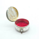 Edwardian Sterling Silver Fairy Pattern Jewellery Box Antique 1906 Birmingham