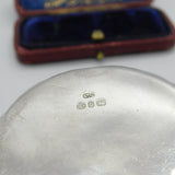 Victorian Sterling Silver Floral Pattern Snuff Box 1876 Birmingham Antique