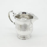 Victorian Sterling Silver Floral Pattern Cream Jug 1868 Sheffield Antique