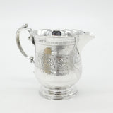 Victorian Sterling Silver Floral Pattern Cream Jug 1868 Sheffield Antique