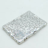 Edwardian Sterling Silver Acanthus Pattern Card Case Antique 1904 Birmingham