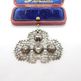 Georgian Sterling Silver & Diamond Paste Set Shamrock Pendant c1810 Antique
