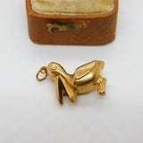 9ct Yellow Gold Guiness Style Pelican Charm Pendant Vintage 1958 London