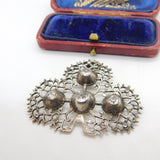 Georgian Sterling Silver & Diamond Paste Set Shamrock Pendant c1810 Antique