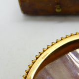 9ct Yellow Gold Mounted Romantic Regency Scene Shell Cameo Brooch Vintage 1956