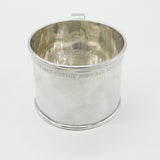 Edwardian Scottish Sterling Silver George II Shilling Coin Christening Mug 1910