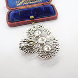Georgian Sterling Silver & Diamond Paste Set Shamrock Pendant c1810 Antique