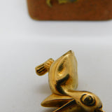 9ct Yellow Gold Guiness Style Pelican Charm Pendant Vintage 1958 London