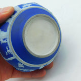 Victorian Sterling Silver & Wedgwood Classical Pattern Sugar Bowl Antique 1899