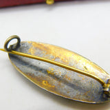 Norwegian Sterling Silver Guilloche Enamel Reindeer Brooch c1920 Antique