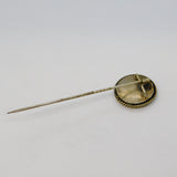 Victorian Sterling Silver Enamel William Webb Ellis Rugby Stick Pin Antique c1850