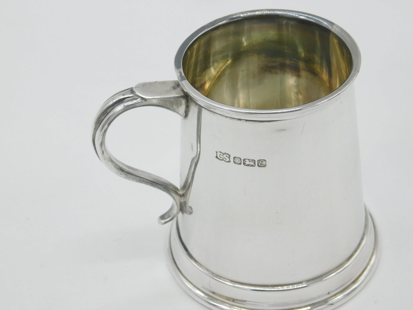 Sterling Silver Tankard Christening Mug 1979 Sheffield Vintage Camelot Silver