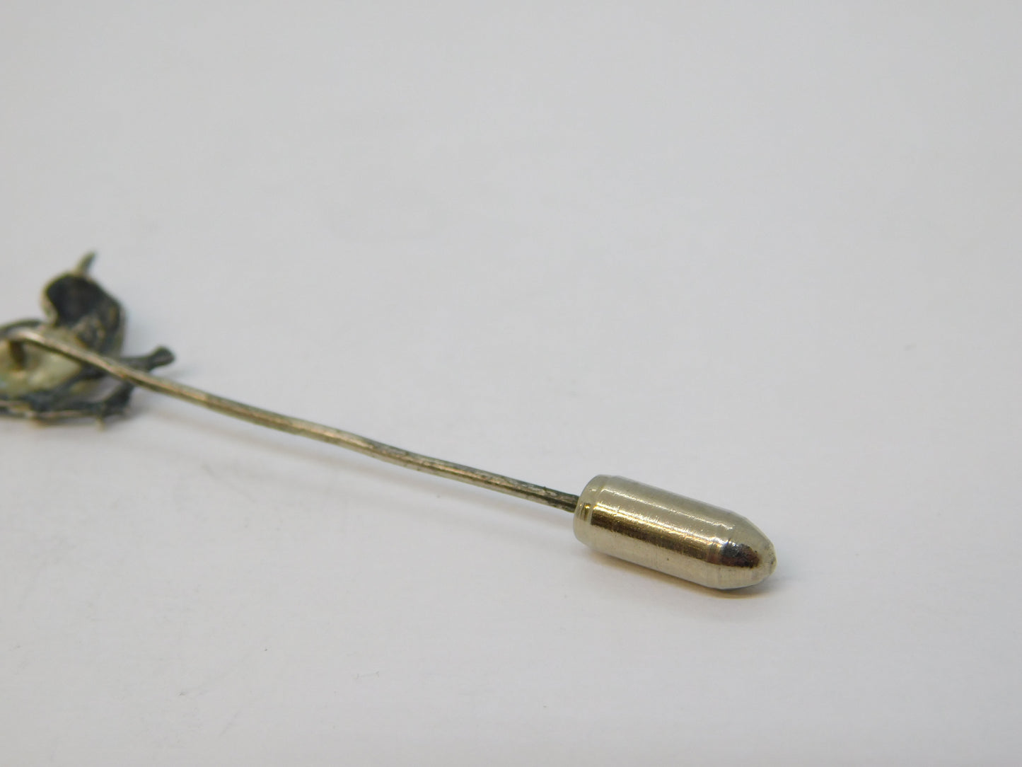 Sterling Silver Colourful Enamel Swallow Sweetheart Stick Pin Antique c1920