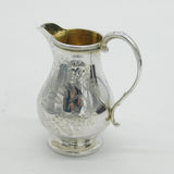 Victorian Sterling Silver Floral Pattern Cream Jug Antique 1871 London