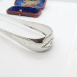 Belgian Regency Sterling Silver Bright Cut Sugar Tongs 'Recense' Mark 1831