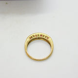 9ct Yellow Gold Ruby & Paste Set 'I Love You' Half Eternity Ring Birmingham