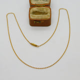 15ct Gold Cable Link Chain Necklace 42.6cm / 16.7" Antique Victorian c1890