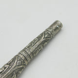 19th Century Burmese Sterling Silver Ornate Parasol or Swat Handle Antique c1880