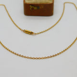 15ct Gold Cable Link Chain Necklace 42.6cm / 16.7" Antique Victorian c1890