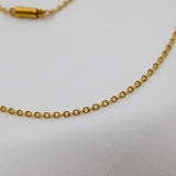 15ct Gold Cable Link Chain Necklace 42.6cm / 16.7" Antique Victorian c1890