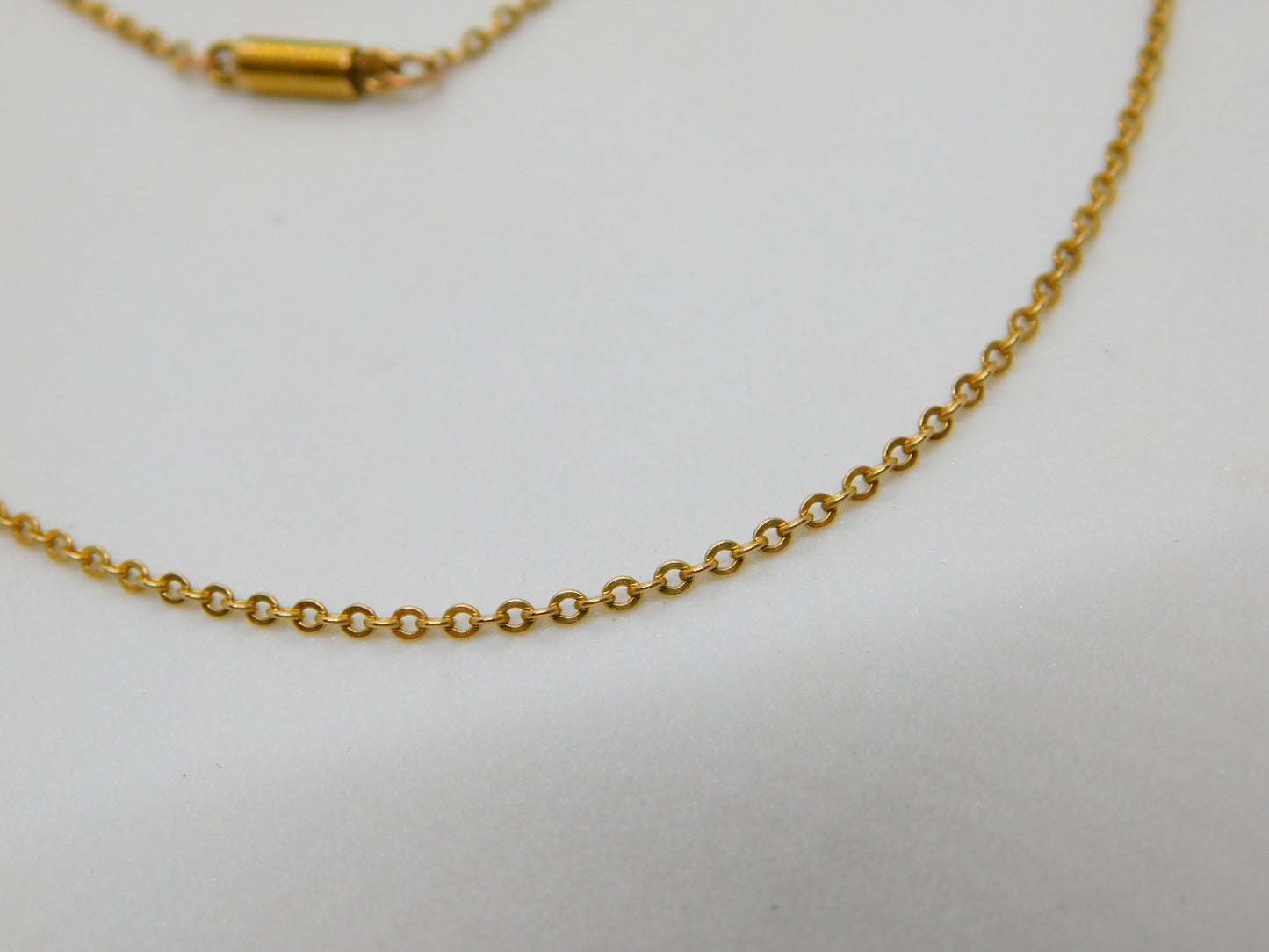 15ct Gold Cable Link Chain Necklace 42.6cm / 16.7" Antique Victorian c1890