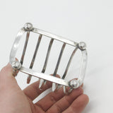 Victorian Sterling Silver Onion Shape Toast Rack 1897 Birmingham Antique