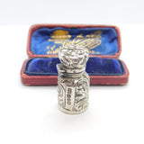 Victorian Sterling Silver Floral Pattern Small Scent Bottle 1891 Birmingham