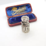 Victorian Sterling Silver Floral Pattern Small Scent Bottle 1891 Birmingham
