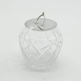 Sterling Silver & Cut Glass Lucky Wishbone Honey Pot Antique 1941 Birmingham