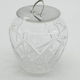 Sterling Silver & Cut Glass Lucky Wishbone Honey Pot Antique 1941 Birmingham