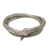 19th Century .835 Silver Articulated Snake Serpent Bangle Bracelet Antique c1880
