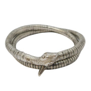 19th Century .835 Silver Articulated Snake Serpent Bangle Bracelet Antique c1880