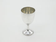 Sterling Silver Minimal Wine Cup or Goblet 1913 Birmingham Antique Art Deco
