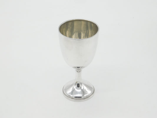 Sterling Silver Minimal Wine Cup or Goblet 1913 Birmingham Antique Art Deco