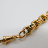 Victorian 9ct Yellow Gold Belcher Link Albert Watch Chain Antique c1890