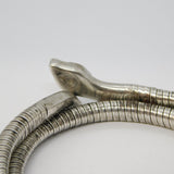 19th Century .835 Silver Articulated Snake Serpent Bangle Bracelet Antique c1880