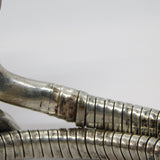 19th Century .835 Silver Articulated Snake Serpent Bangle Bracelet Antique c1880