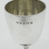 Sterling Silver Minimal Wine Cup or Goblet 1913 Birmingham Antique Art Deco