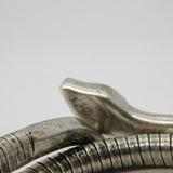 19th Century .835 Silver Articulated Snake Serpent Bangle Bracelet Antique c1880