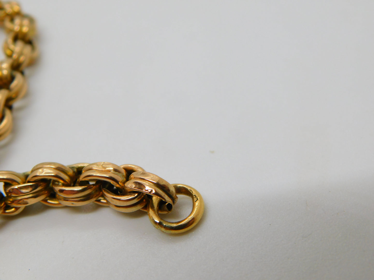 Victorian 9ct Yellow Gold Belcher Link Albert Watch Chain Antique c1890