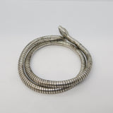 19th Century .835 Silver Articulated Snake Serpent Bangle Bracelet Antique c1880